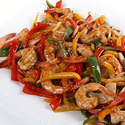 Florida Gulf Shrimp & Sweet Pepper Stir Fry w/ Honey-Citrus Glaze